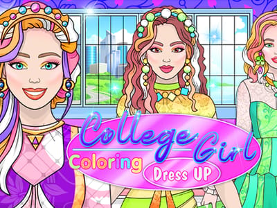 College Girl Coloring Dress Up