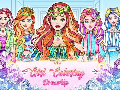 Girl Coloring Dress Up